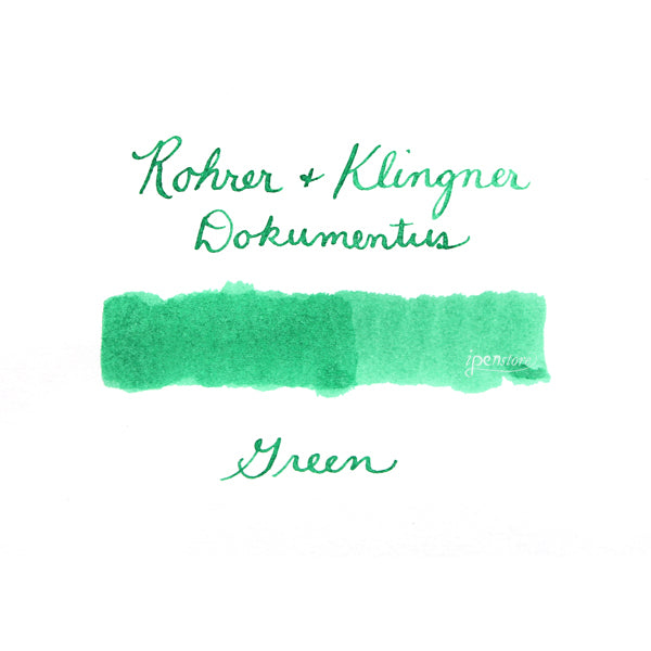 Rohrer & Klingner Dokumentus Waterproof Fountain Pen Ink, 50 ml, Green