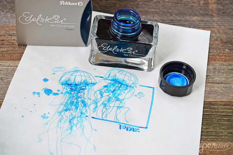 Pelikan Edelstein 50 ml Bottle Fountain Pen Ink, Topaz Blue