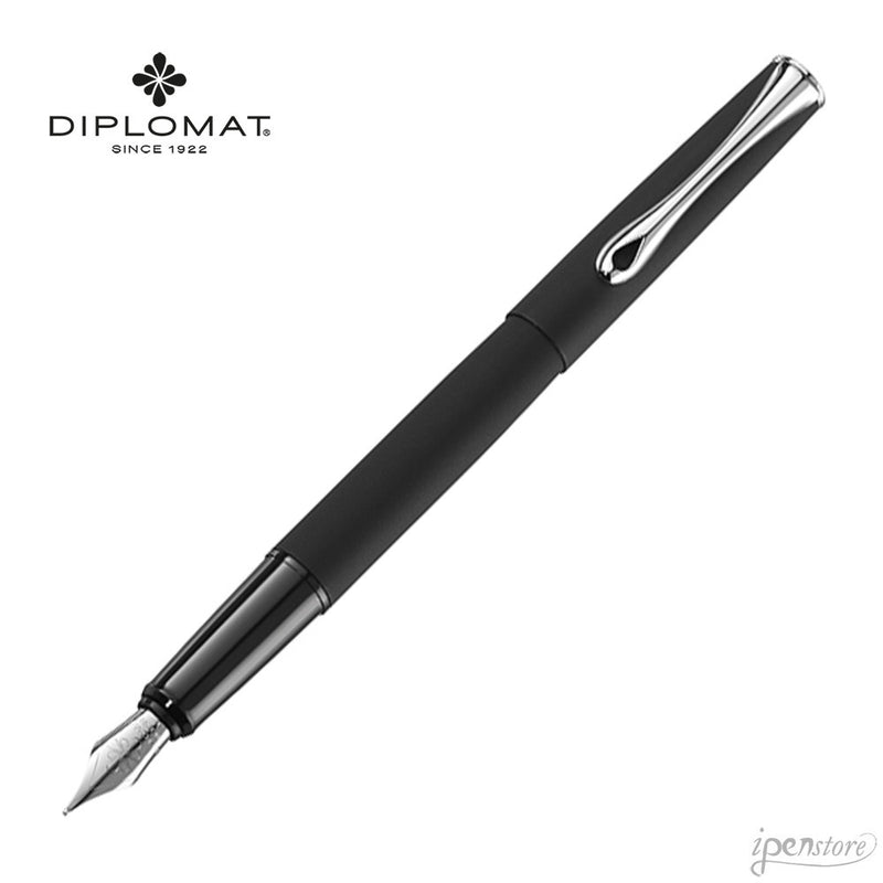 Diplomat Esteem Fountain Pen, Lapis (Matte) Black, Medium Nib