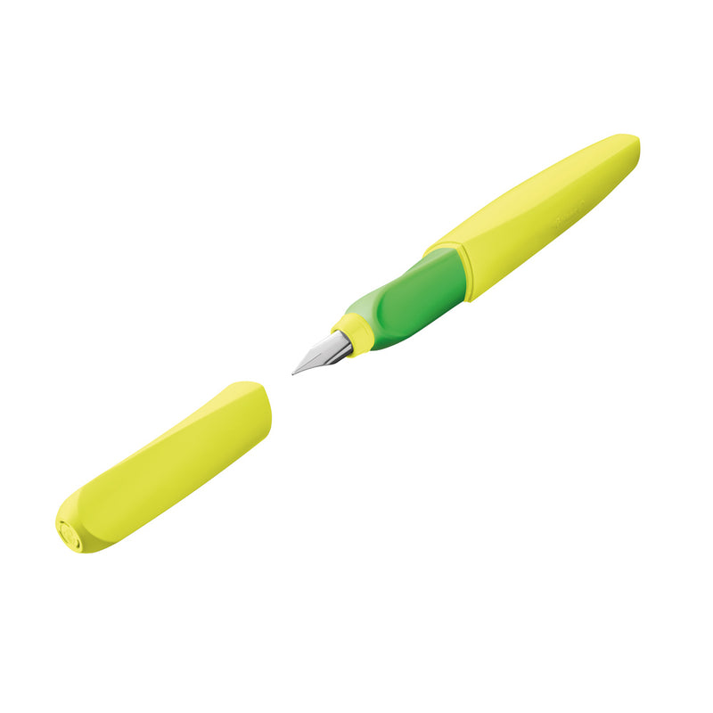 Pelikan Twist Fountain Pen, Neon Yellow, Medium Nib