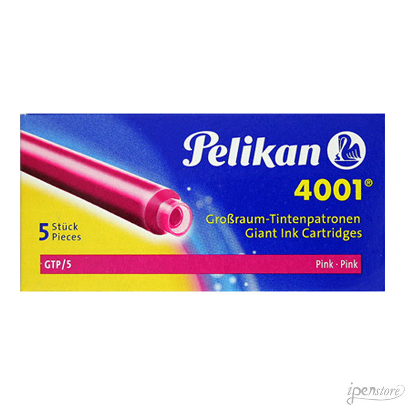 Pk/5 Pelikan 4001 Giant Fountain Pen Ink Cartridges