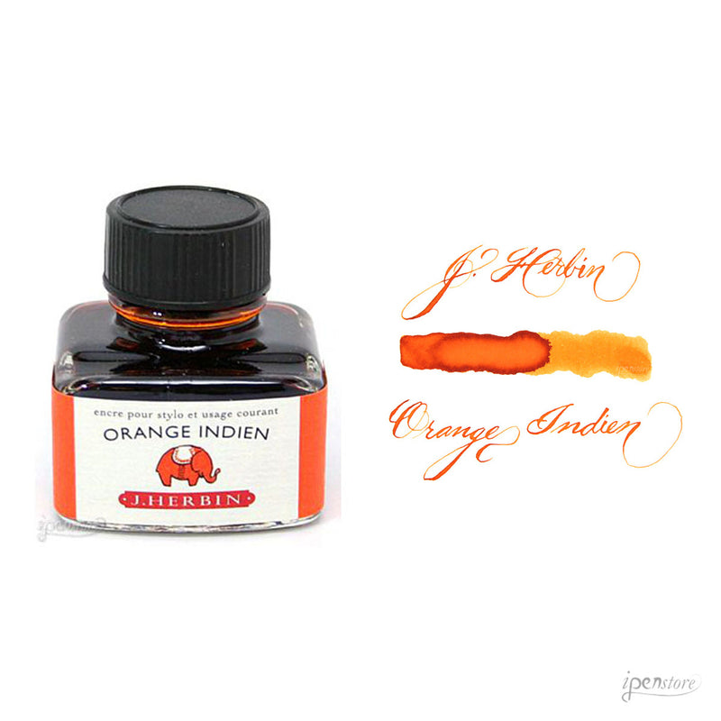 J. Herbin 30 ml Bottle Fountain Pen Ink, Orange Indien