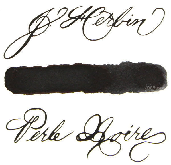 J. Herbin 30 ml Bottle Fountain Pen Ink, Perle Noire, Black