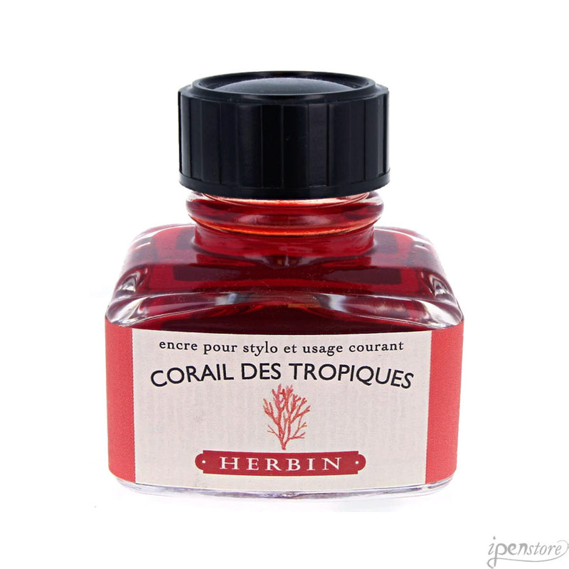 J. Herbin 30 ml Bottle Fountain Pen Ink, Corail des Tropiques