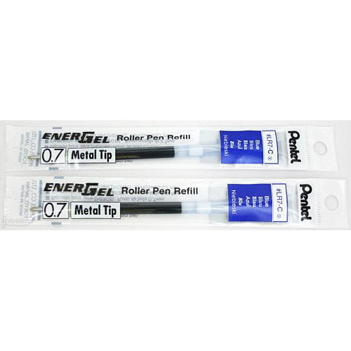 2 Pk Pentel LR7-C EnerGel Refills, 0.7 mm Medium, Blue