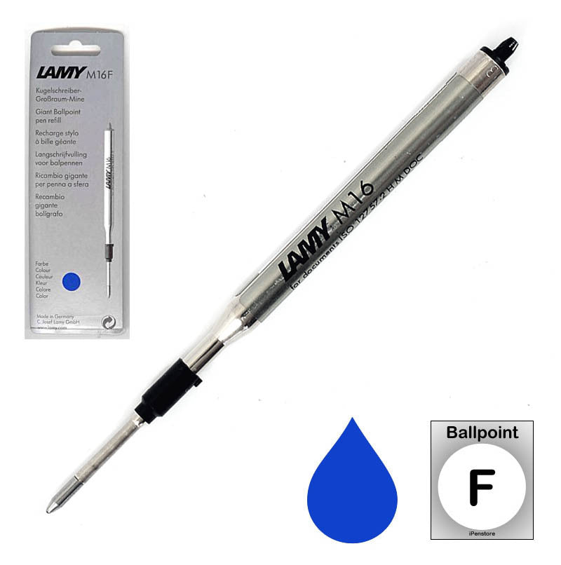 Lamy M16 Ballpoint Pen Refill, Blue Fine