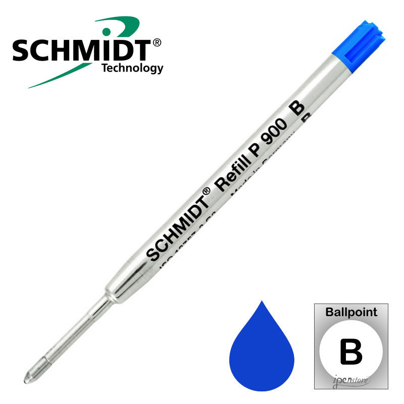 Schmidt P900 Parker Style Penna A Sfera Refill Medium Point - 6 Count Blue Ink - Foto 3