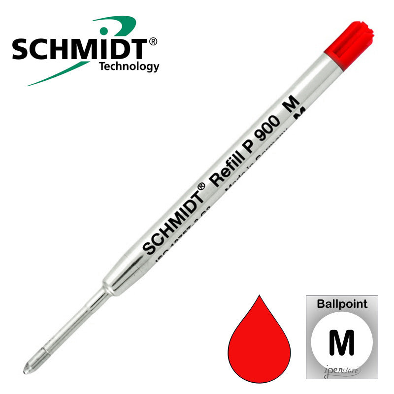 Schmidt Lot de 3 recharges pour stylo à bille Parker Style Red-P900 Schmidt Lot de 3 recharges pour stylo à bille Parker Style Red-P900