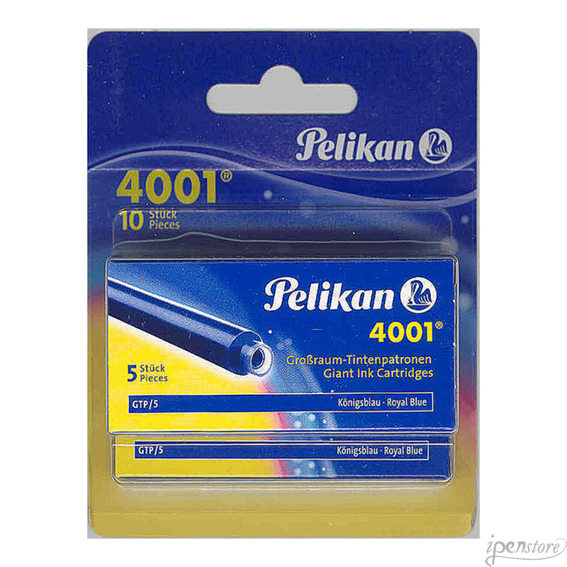 2 Pk/5 Pelikan 4001 Giant Fountain Pen Ink Cartridges