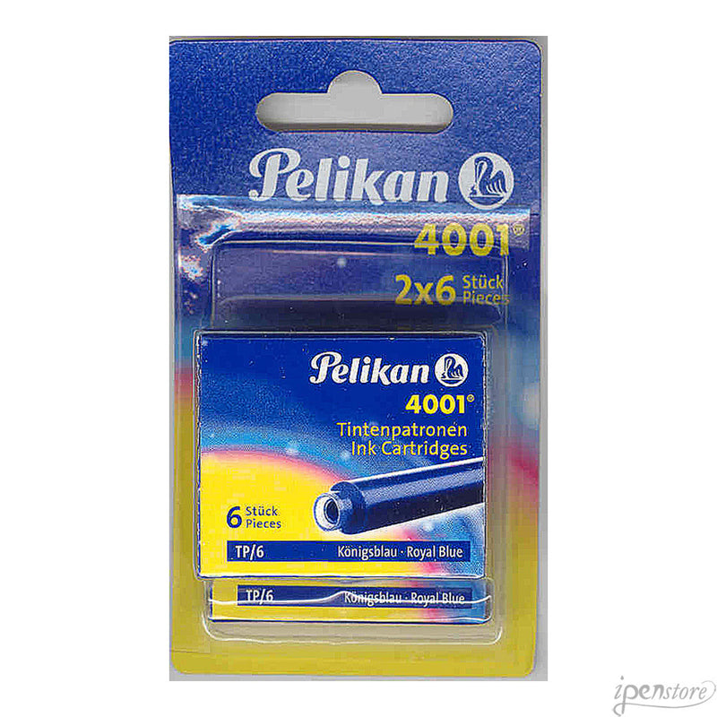 2 Pk/6 Pelikan 4001 Fountain Pen Ink Cartridges