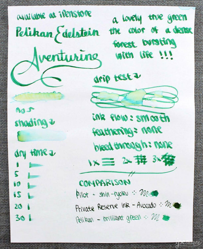 Pelikan Edelstein 50 ml Bottle Fountain Pen Ink, Aventurine Green