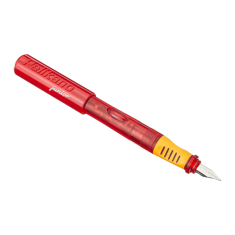 Pelikan Pelikano Junior Fountain Pen, Translucent Red, Left-Handed, Med Nib