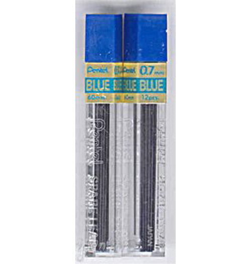 2 Tubes PENTEL Super Hi-Polymer Lead 0.7 mm BLUE