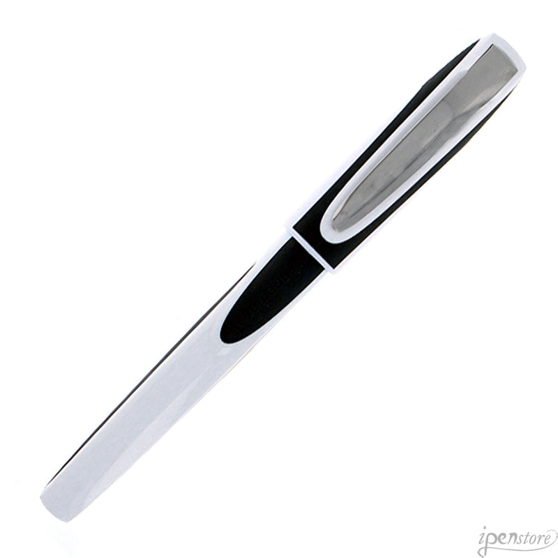 Schneider Ray Ink Cartridge Rollerball Pen, White with Dark Grey Trim