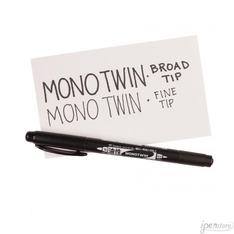 Tombow MONO Twin Permanent Marker, Black