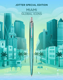 Parker Jotter Global Icons Special Edition Ballpoint Pen, Miami, Turquoise