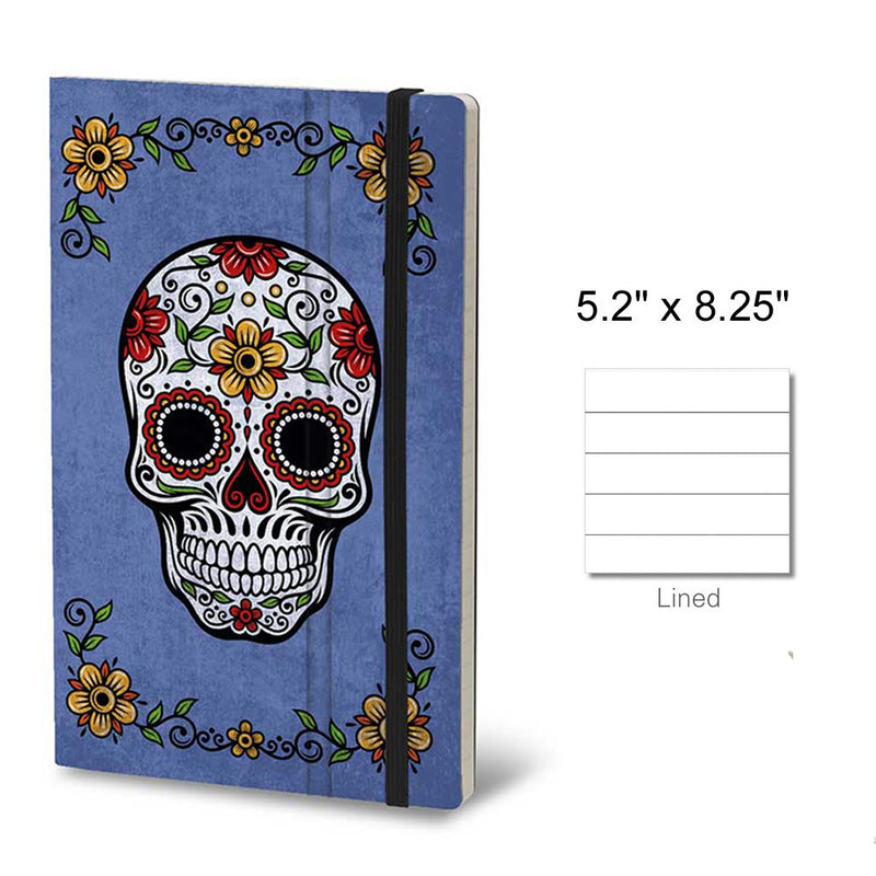 Stifflex Calaca Series Notebook, A5-5.2"x8.25" Lined, Blue