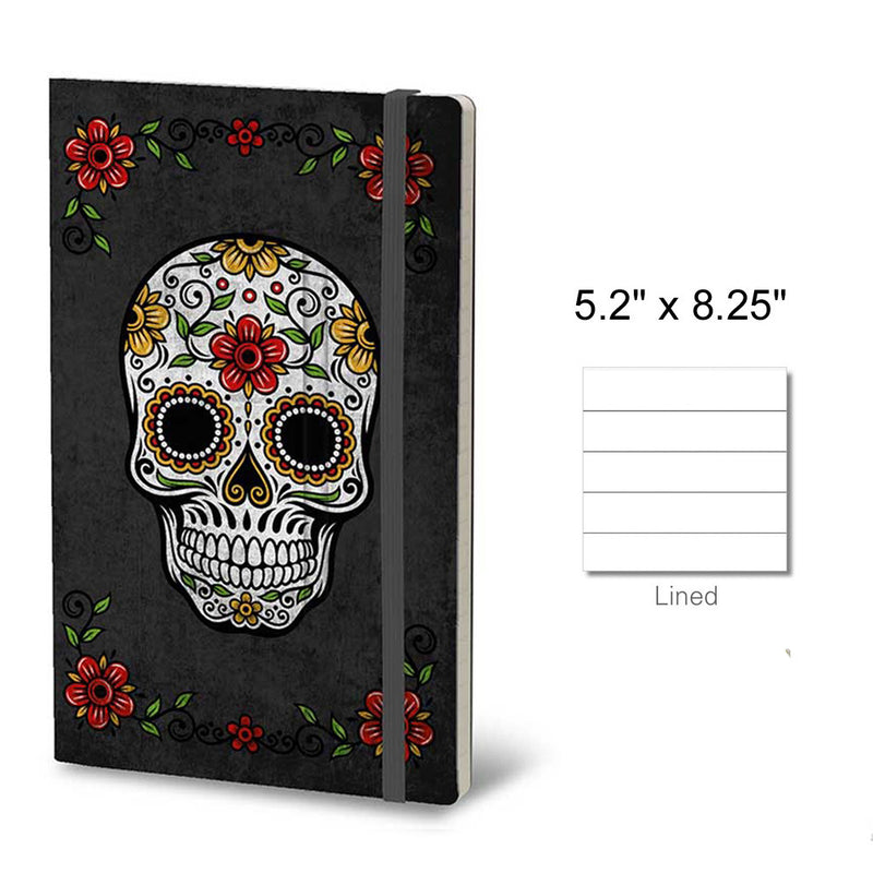 Stifflex Calaca Series Notebook, A5-5.2"x8.25" Lined, Black