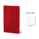 Stifflex Mrs Crocodile Series Pocket Notebook, A6-3.5"x5.5" Lined, Red
