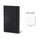 Stifflex Mrs Crocodile Series Pocket Notebook, A6-3.5"x5.5" Lined, Black