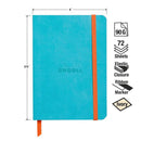 Rhodia Webnotebook A6 - 4" x 5.75" Lined, Turquoise, Soft Cover