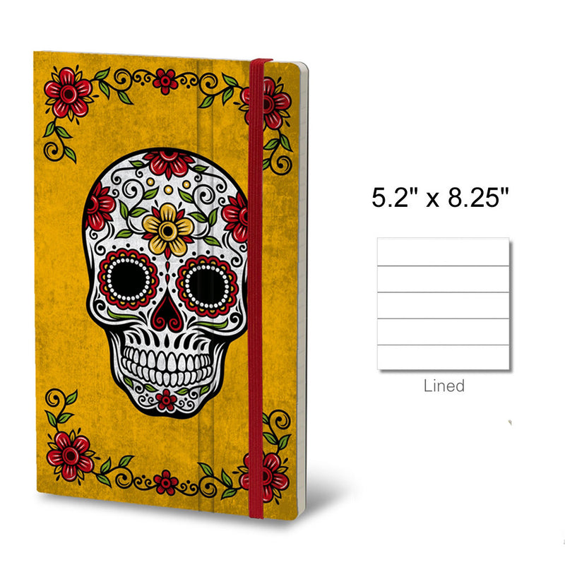 Stifflex Calaca Series Notebook, A5-5.2"x8.25" Lined, Yellow