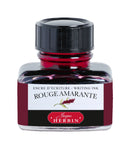 J. Herbin 30 ml Bottle Fountain Pen Ink, Rouge Amarante