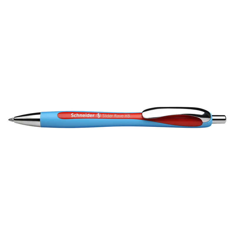 Schneider Slider Rave Retractable Viscoglide Ballpoint Pen, Red XB