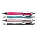 Pk/4 Schneider Slider Rave Retractable Viscoglide Ballpoint Pens, XB