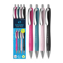 Pk/4 Schneider Slider Rave Retractable Viscoglide Ballpoint Pens, XB