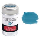 Pk/6 J. Herbin Fountain Pen Ink Cartridges, Vert de Gris