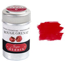 Pk/6 J. Herbin Fountain Pen Ink Cartridges, Rouge Grenat