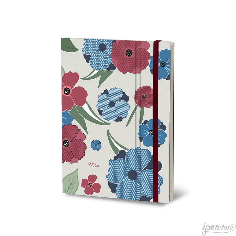 Stifflex Flora Series Pocket Notebook, A6-3.5"x5.5" Lined, Poppy