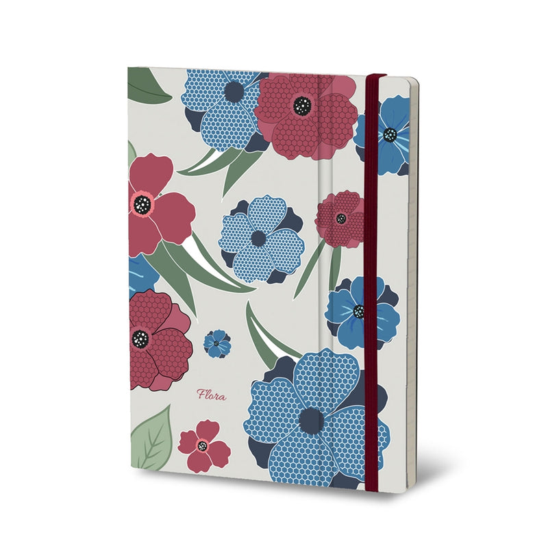 Stifflex Flora Series Notebook, 6"x8.25" Lined, Poppy