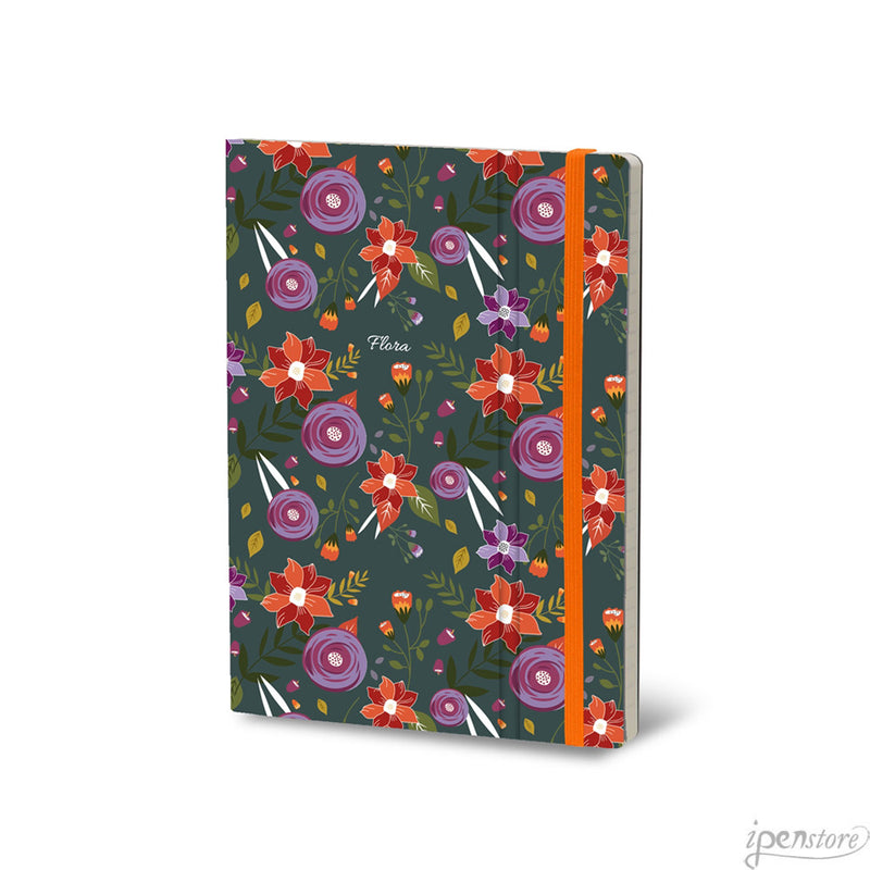 Stifflex Flora Series Pocket Notebook, A6-3.5"x5.5" Lined, Chrysanthemum