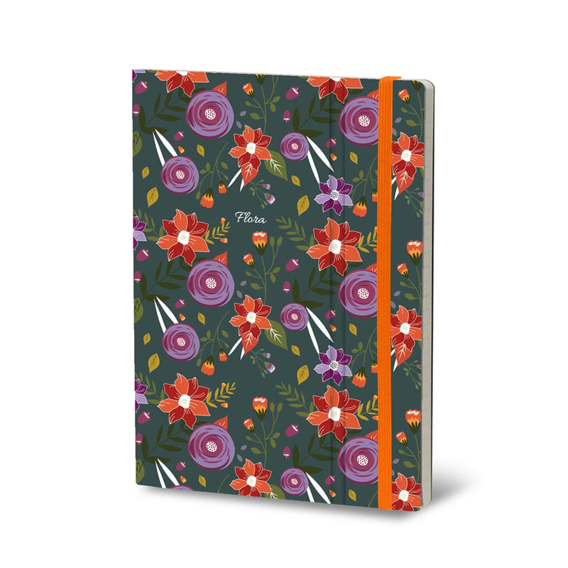 Stifflex Flora Series Notebook, 6"x8.25" Lined, Chrysanthemum