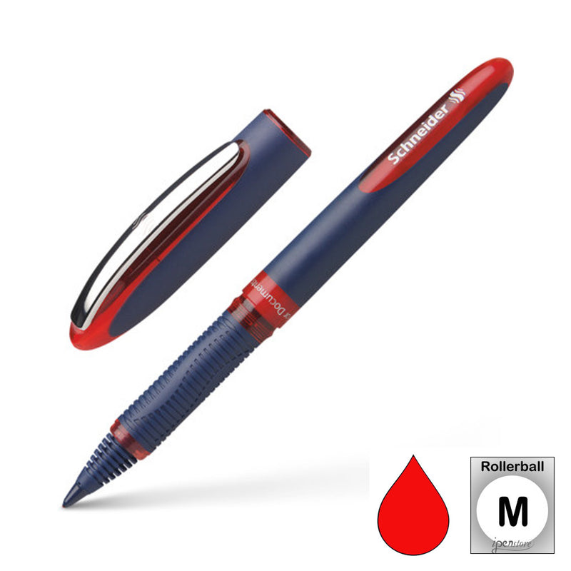 Schneider One Business Rollerball Pen, 0.6 mm, Red