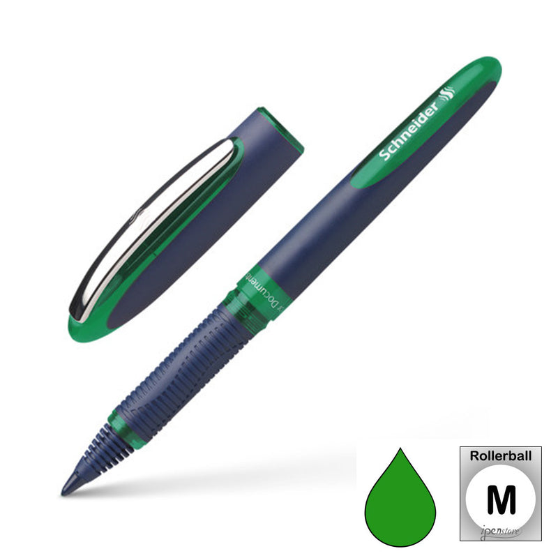Schneider One Business Rollerball Pen, 0.6 mm, Green