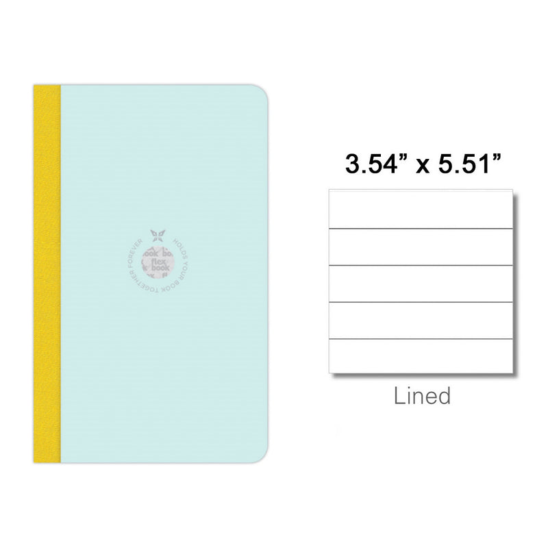 Flexbook Global Smartbook Pocket Notebook, A6-3.54"x5.51" Lined, Sky Blue