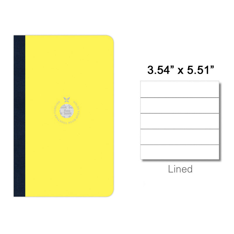 Flexbook Global Smartbook Pocket Notebook, A6-3.54"x5.51" Lined, Yellow