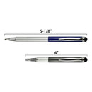 Pk/2 Zebra StylusPen Telescopic Ballpoint Pens, Blue & Grey