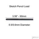 Tube/6 Rosetta Da Vinci 5.5/5.6 mm Graphite Leads, 4B Black