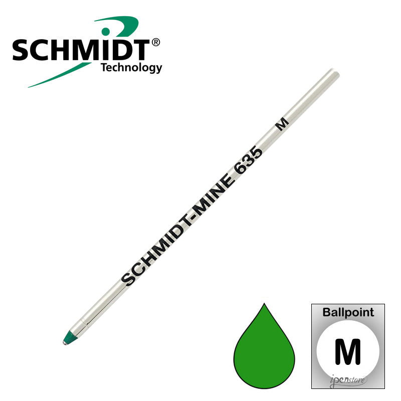 Schmidt 635 Mini Ballpoint Refill, D1, Green, Medium