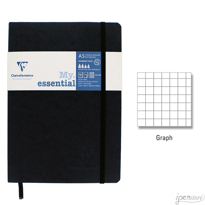 Clairefontaine My Essential Paginated Notebook 5.8" x 8.3" (A5), Graph