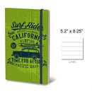 Stifflex Vintage Surfing Notebook, Adventure, A5-5.2"x8.25" Lined, Green