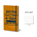 Stifflex Vintage Surfing Pocket Notebook, Adventure, A6-3.5"x5.5" Lined, Orange