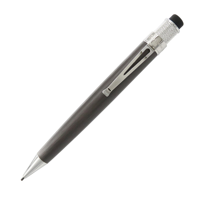 Retro 51 Tornado Platinum Executive Tornado 1.15mm Pencil, Black Nickel