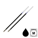 Pk/2 Pentel GlideWrite Executive Ballpoint Pen Refills, BXTM10-A, Black