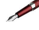Diplomat Cobra Guilloche Fountain Pen, Burgundy