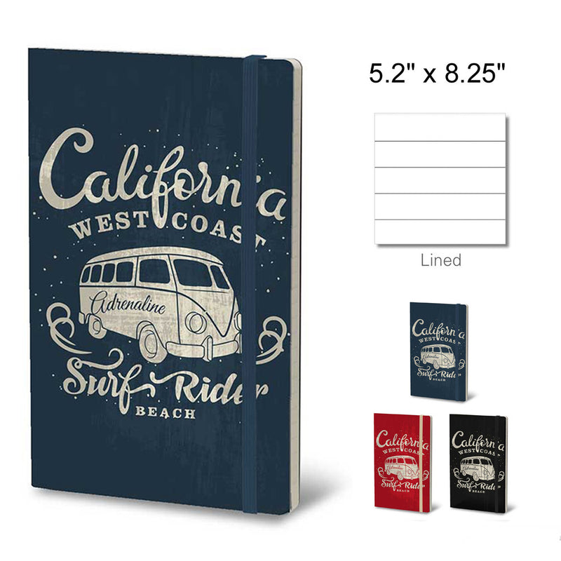 Stifflex Vintage Surfing Notebook, California, A5 - 5.2" x 8.25" (130 x 210mm)
